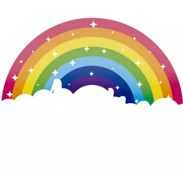 Wandstickers Kinderzimmer Personalisierter funkelnder regenbogen - TenStickers