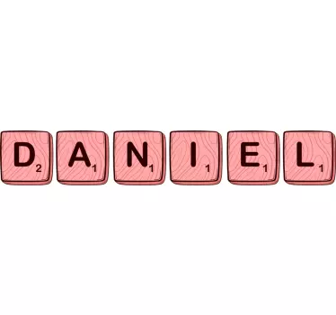 Wandspruch mit personalisierten namensschildern - TenStickers
