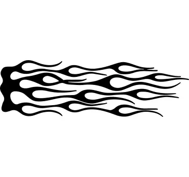 Motorrad Tattoo Flammenaufkleber - TenStickers