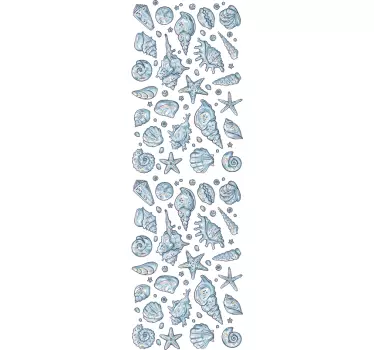 Duschkabinen Folie Muschelskizzen duschen - TenStickers
