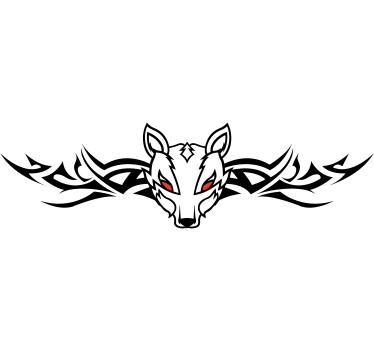 Autoaufkleber wolf tribal design - TenStickers