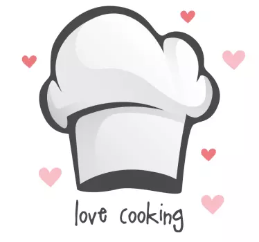 Wandtattoos Küche Liebe es, kochmütze zu kochen - TenStickers