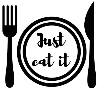 Wandtattoos Küche Essen Sie es einfach küchenutensilien - TenStickers