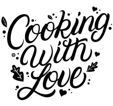 Wandtattoos Küche Kochen mit liebe küche zitate - TenStickers
