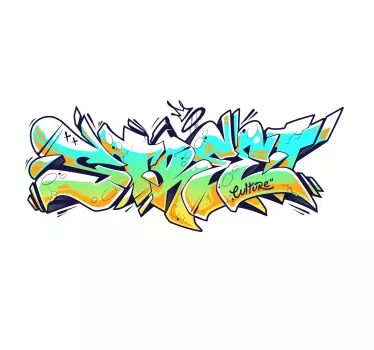 Sticker Set Wandtattoo graffiti straßenleben - TenStickers