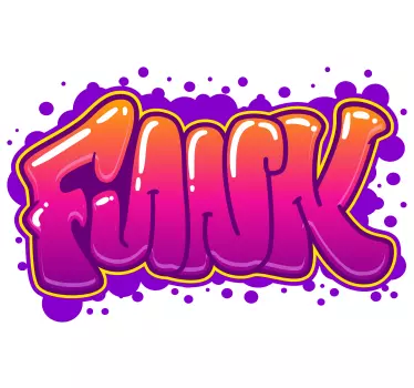 Aufkleber Text Funk-graffiti - TenStickers