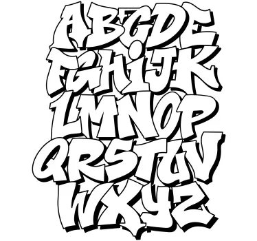 Aufkleber Text Graffiti-alphabet der alten schule - TenStickers