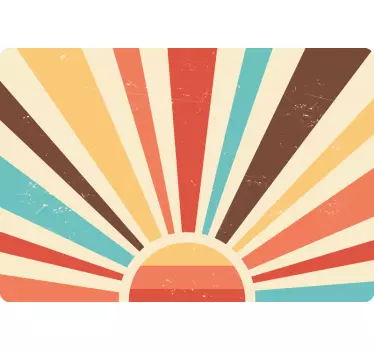 Notebook Aufkleber Abstrakter vintage sonnenuntergang - TenStickers