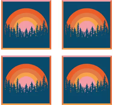 Fliesenfolie Vintage sonnenfliesen - TenStickers