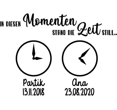 Deutscher Spruch Sticker In diesen momenten - TenStickers