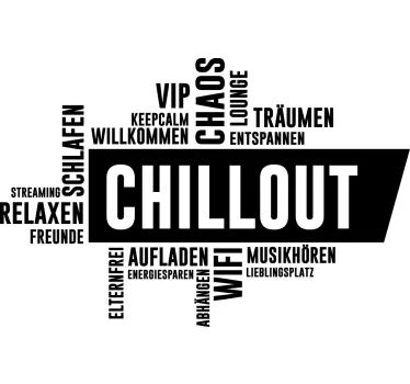 Aufkleber Text Moderne chillout-wortwolke - TenStickers