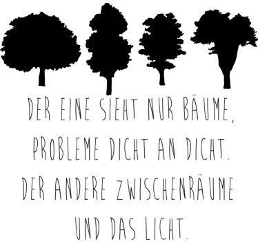 Deutscher Spruch Sticker Perspektivenwechsel schwarz - TenStickers