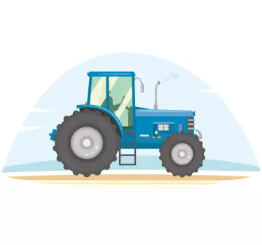 Spielzeug Aufkleber Blaue traktorillustration - TenStickers
