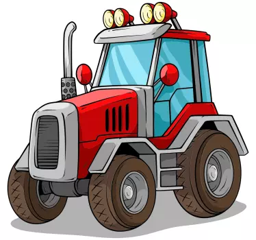 Spielzeug Aufkleber Großer roter traktor - TenStickers