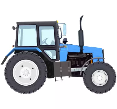 Spielzeug Aufkleber Blauer moderner traktor - TenStickers