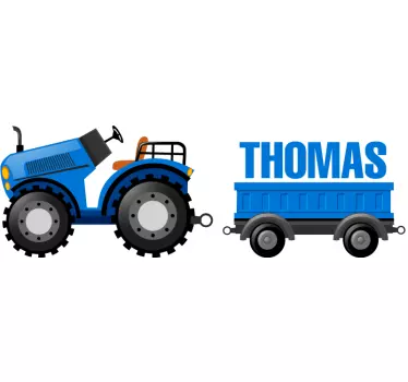 Spielzeug Aufkleber Retro personalisierter traktor - TenStickers