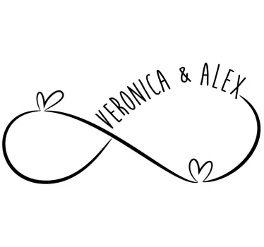 Aufkleber Hochzeit Mann und frau unendlich - TenStickers