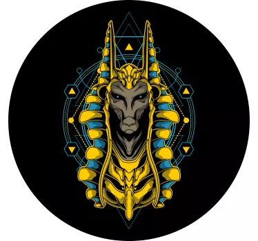 Wandtattoo Anubis kopf illustration - TenStickers