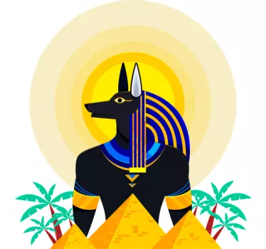 Wandtattoo Majestätische egiptian anubis - TenStickers