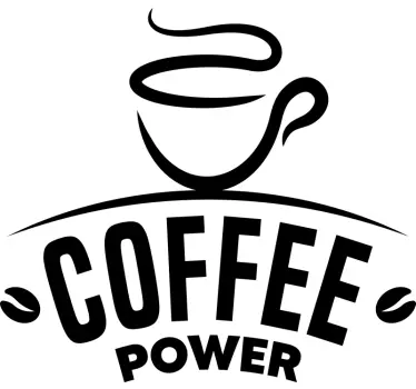 Aufkleber Text Kaffee zitat kaffee power - TenStickers