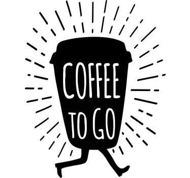Fenster Sticker Kaffee gehen kunst komposition - TenStickers
