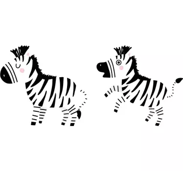 Zebra Wandtattoo Süßes zebra für kinder - TenStickers