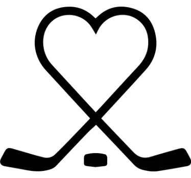 Wandtattoo Sport Eishockey herz - TenStickers