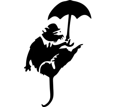 Wandtattoo Kunst Rattenkunst banksy - TenStickers