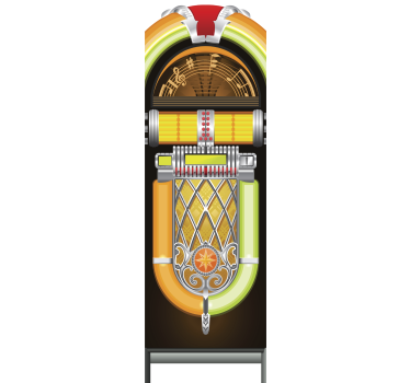 Jukebox Kühlschrank Aufkleber - TenStickers
