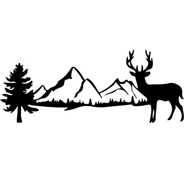 Fenster Sticker Schweiz mit hirsch - TenStickers