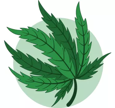 Wandtattoo pflanzen grüne blattillustration - TenStickers