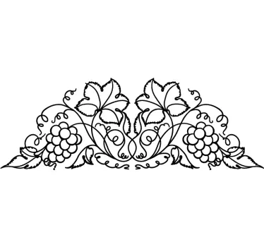 Wandtattoo Pflanze Blatt rebe kopfteil - TenStickers