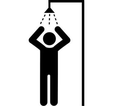 Duschkabinen Folie Duschen menschen ikonen. - TenStickers