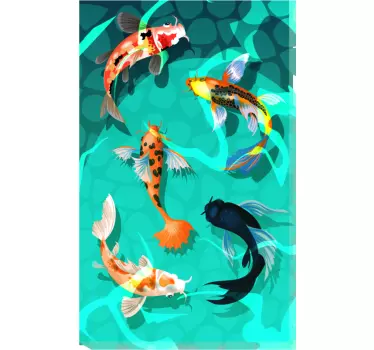 Duschkabinen Folie Koi-dusche - TenStickers