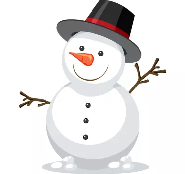 Wandtattoo Weihnachten Schneemann mit ausgestreckten armen - TenStickers