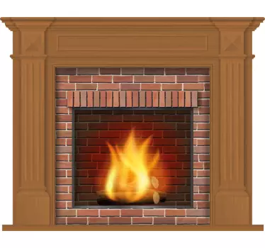Wandtattoo Objekt Gemauerter kamin - TenStickers