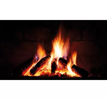 Wandtattoo Objekt Kamin brennt - TenStickers