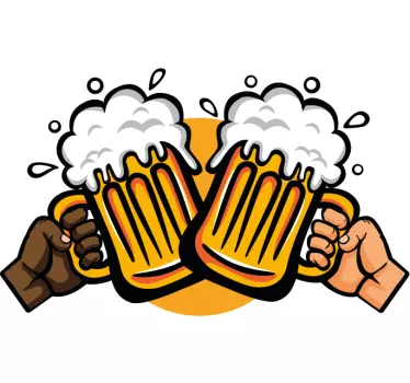 Getränke Aufkleber Bier prost - TenStickers