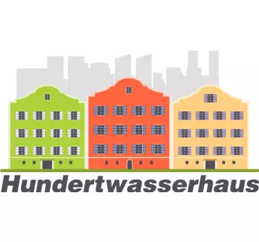 Wandtattoo Hundertwasserhaus österreich - TenStickers