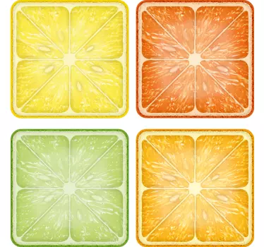 Fliesenfolie Bunte zitrusfrüchte - TenStickers