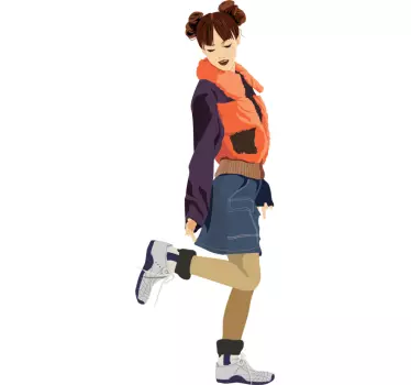 Junge Asiatin Sticker - TenStickers