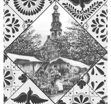 Fliesenfolie Blumenmarkt - TenStickers
