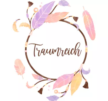 Sticker Zitat Traumland - TenStickers
