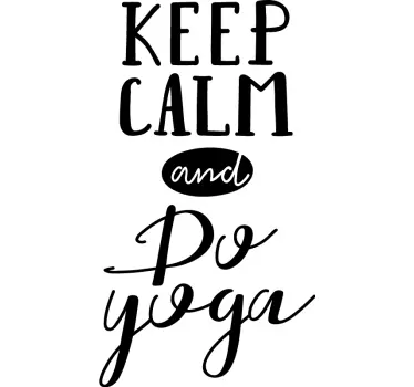 Wandspruch zur erinnerung an ruhiges yoga - TenStickers
