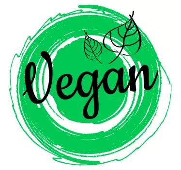 Wandtattoo Werkstatt Vegan mit blatt - TenStickers