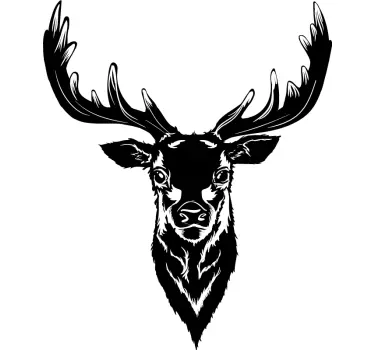 Wandtattoo Waldtier Hirschkopf - TenStickers