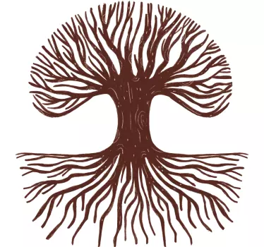 Wandtattoo pflanzen wurzelbaum design - TenStickers
