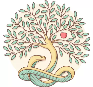 Wandtattoo pflanzen schlange und baum - TenStickers