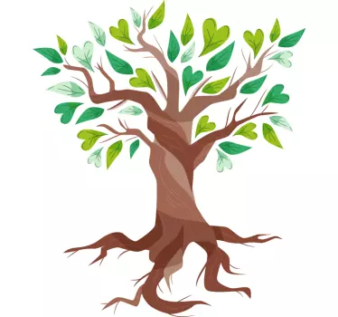 Wandtattoo pflanzen herzblattbaum - TenStickers