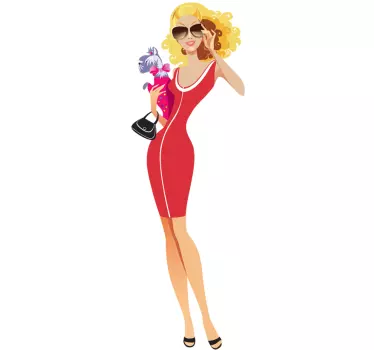 Glamouröse Frau Aufkleber - TenStickers